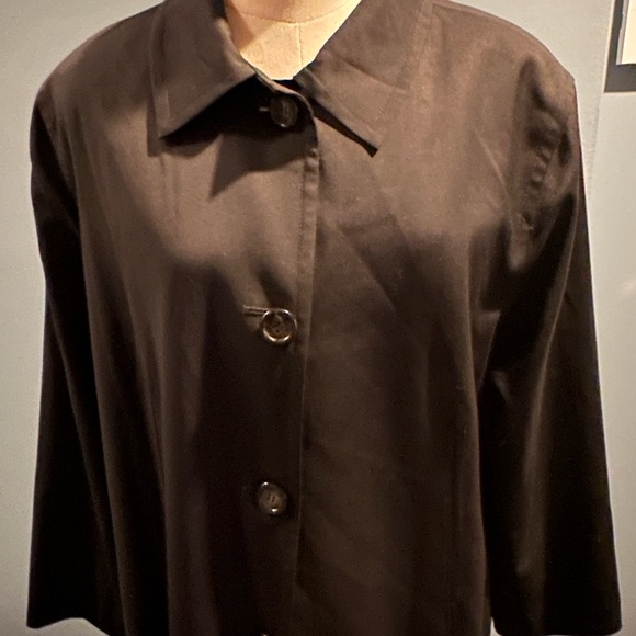 Jones New York Jackets & Blazers - Jones of New York Black Lined Overcoat/Raincoat